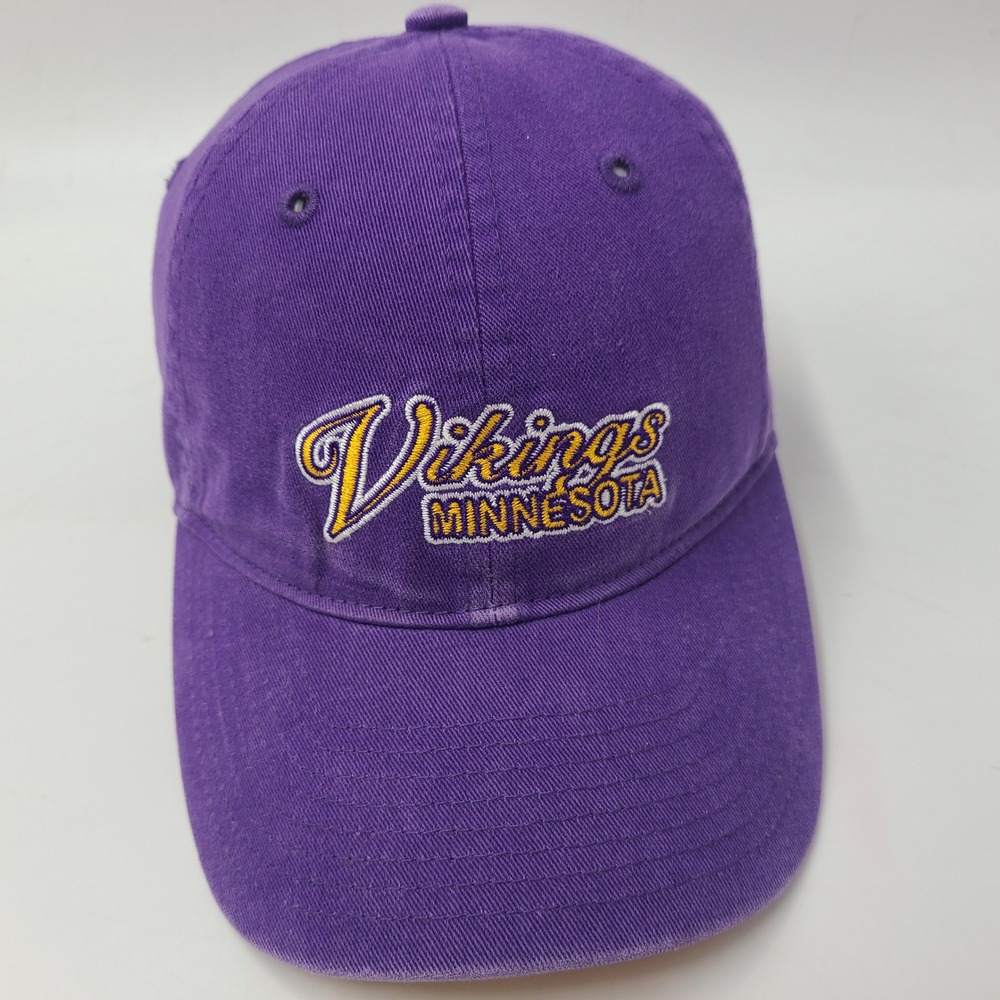 Women Minnesota Vikings Hat Strapback Reebok Purple Yellow NFL Football Script